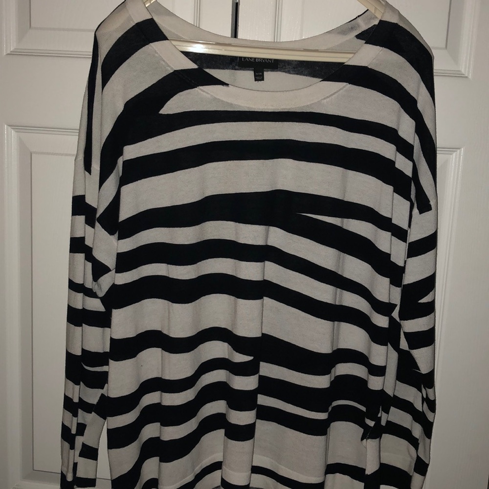 Lane Bryant Black and white sweater